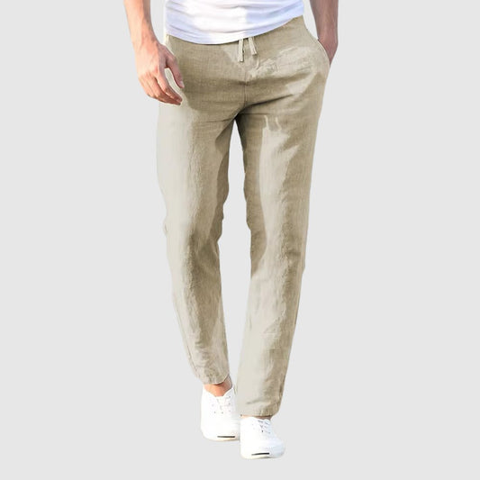 L’Artisan Cut Linen Pants by Henri Duval