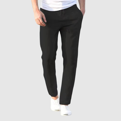 L’Artisan Cut Linen Pants by Henri Duval