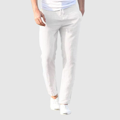 L’Artisan Cut Linen Pants by Henri Duval
