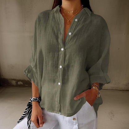 Aislinn | Elegant Linen Blouse