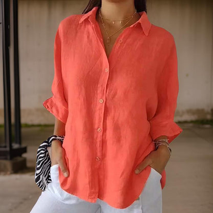 Aislinn | Elegant Linen Blouse